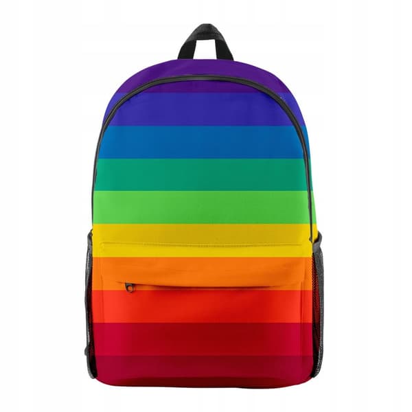 REGNBUE RYGSÆK Taske Taske LGBT PRIDE SCHOOL XL