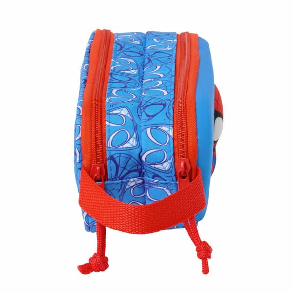 Dobbelt carry-all Spider-Man Rød Marineblå 21 x 8 x 6 cm 3D