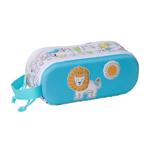 Dobbelt carry-all Safta Blå Hvid 21 x 8 x 6 cm 3D
