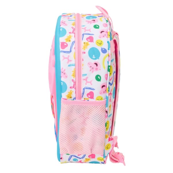 Barnryggsäck Peppa Pig Blå Vit Rosa 27 x 33 x 10 cm 3D