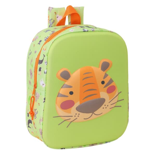 Barnryggsäck Safta Lime 22 x 27 x 10 cm 3D