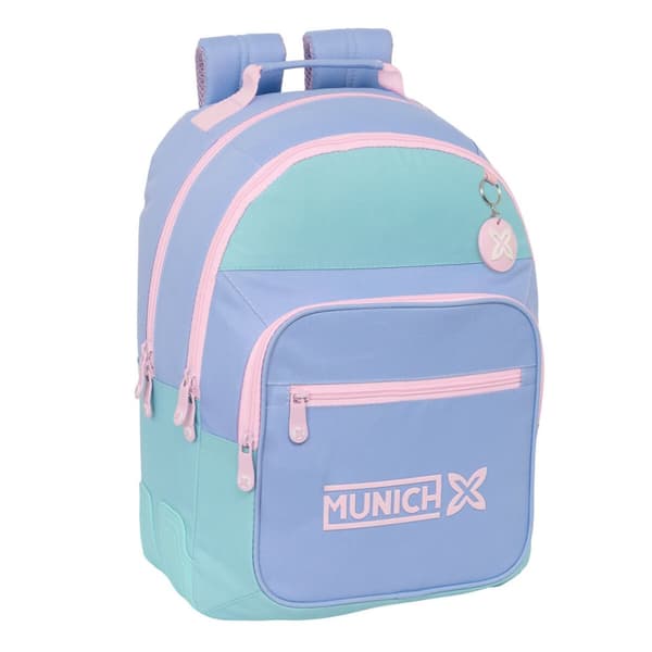 Skolryggsäck Munich Mellow Blå Rosa Celeste 32 x 42 x 15 cm