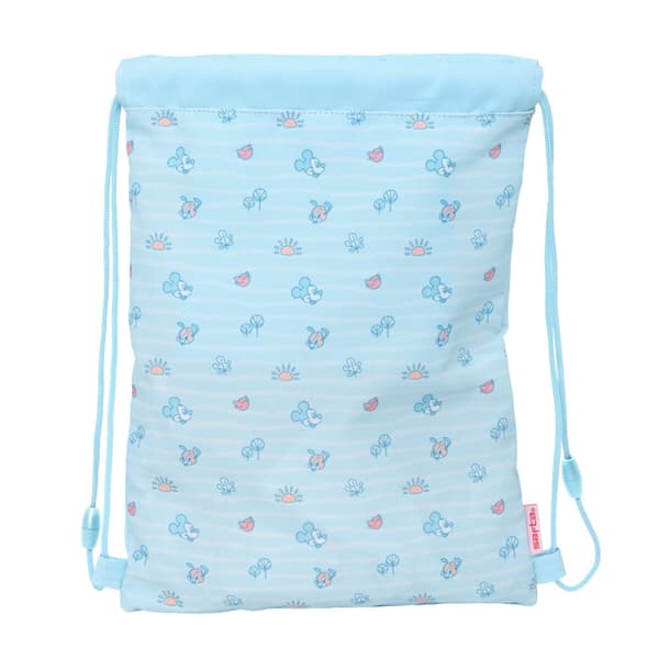 Skopåse med remmar Mickey Mouse Clubhouse Baby Blå 26 x 34 x 1 cm