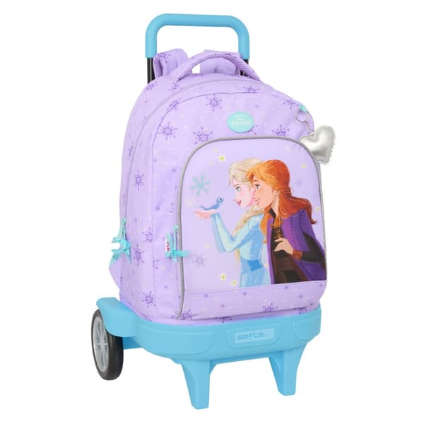 Reppu pyörillä Frozen Spirit Liila 33 x 45 x 22 cm