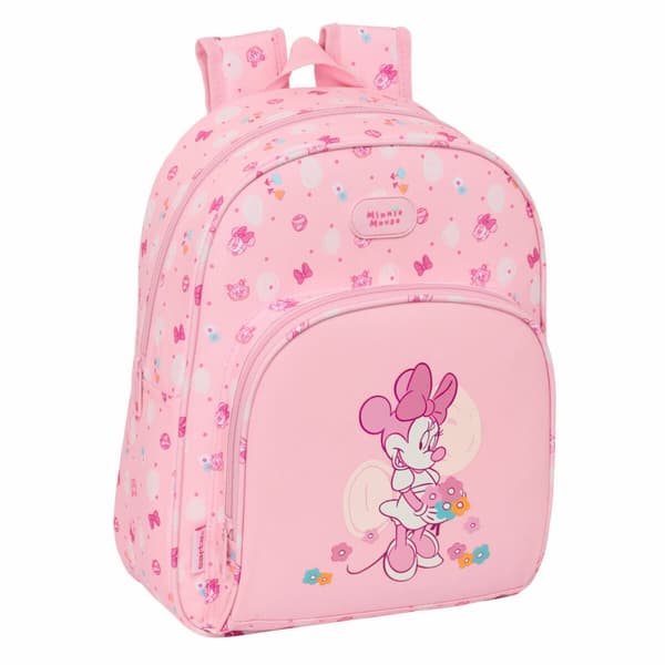 Barnryggsäck Minnie Mouse Baby Rosa 28 x 34 x 10 cm
