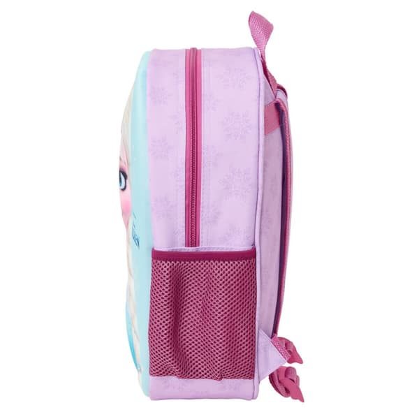 Børnetaske Frozen Pink Himmelblå 27 x 33 x 10 cm 3D