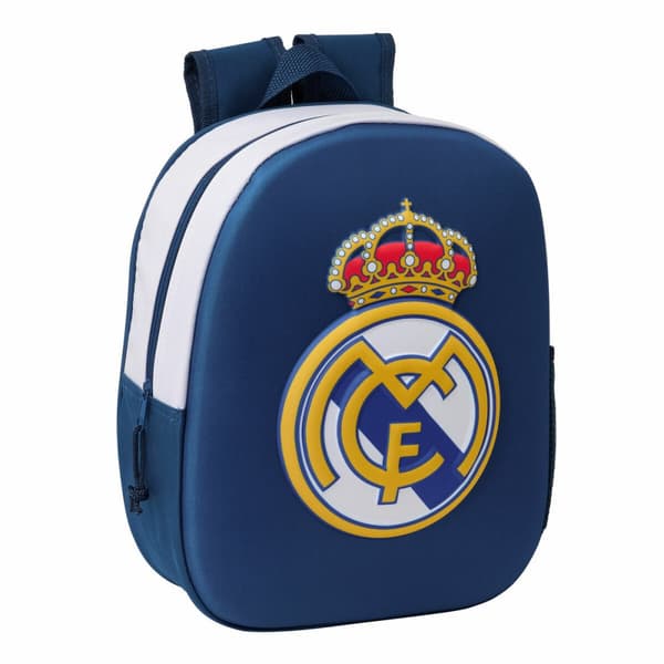 Børnetaske Real Madrid C.F. Sort 27 x 33 x 10 cm 3D