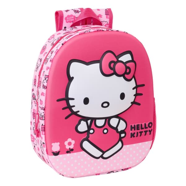 Lasten laukku Hello Kitty Pinkki 27 x 33 x 10 cm 3D
