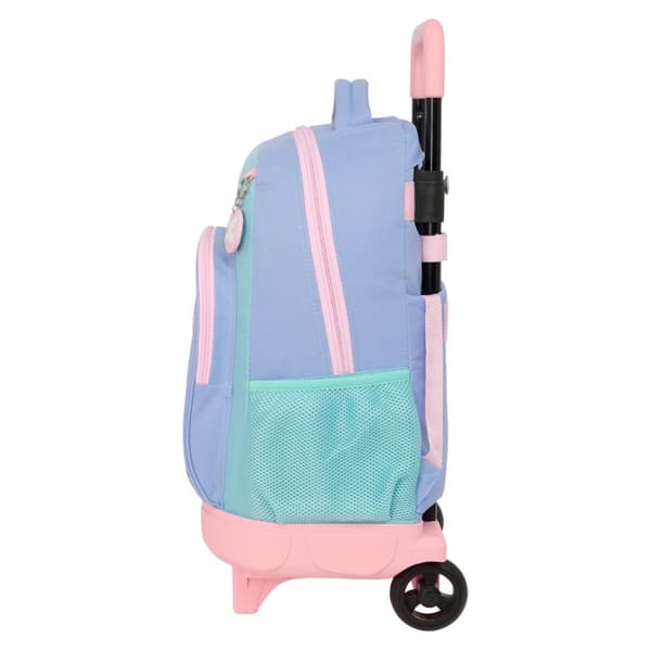 Skolväska med hjul Munich Mellow Blå Rosa Himmelsblå 33 x 45 x 22 cm