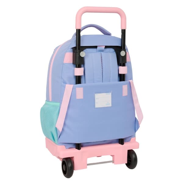 Skolväska med hjul Munich Mellow Blå Rosa Himmelsblå 33 x 45 x 22 cm