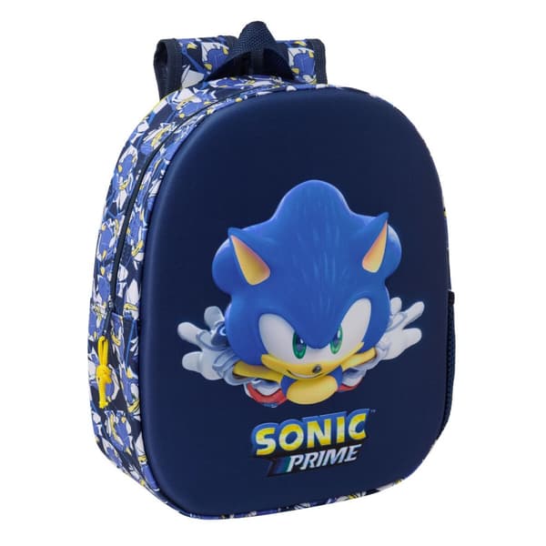 Skolebag Sonic City Blå 27 x 33 x 10 cm