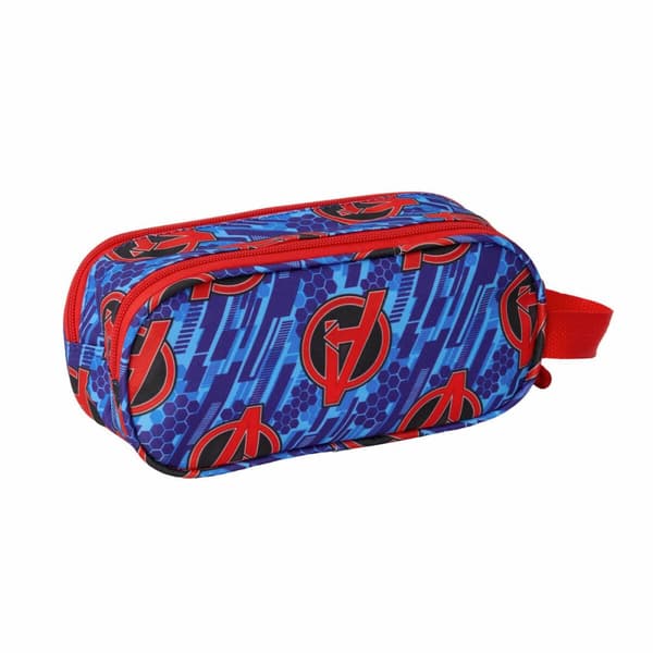 Dobbelbag The Avengers Rød Mørkeblå 21 x 8 x 6 cm 3D