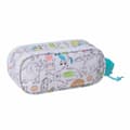 Miniatyrbilde 3 av 3: Dobbelbag Safta Blå Hvit 21 x 8 x 6 cm 3D