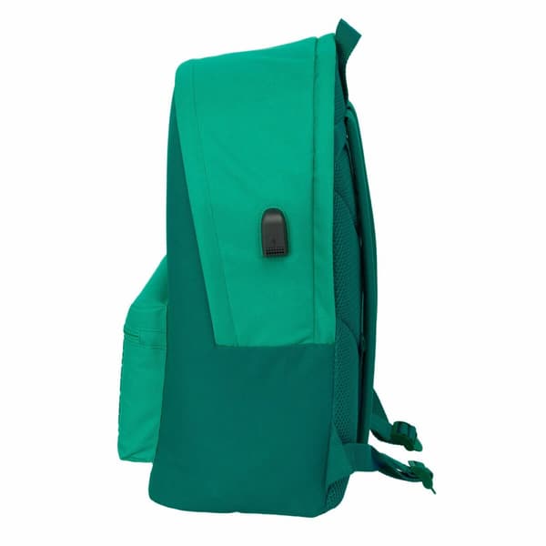 USB-liitännällä varustettu reppu kannettavalle tietokoneelle ja tabletille Real Betis Balompié Vihreä