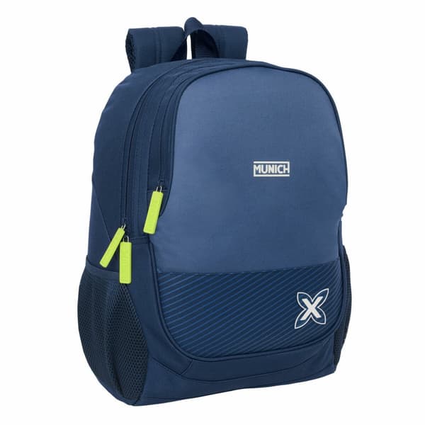 Skolebag Munich Blue indigo Blå 32 x 44 x 16 cm