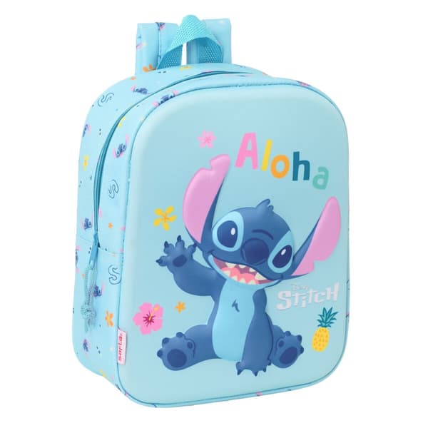 Lasten laukku Lilo & Stitch Vaaleansininen 22 x 27 x 10 cm 3D