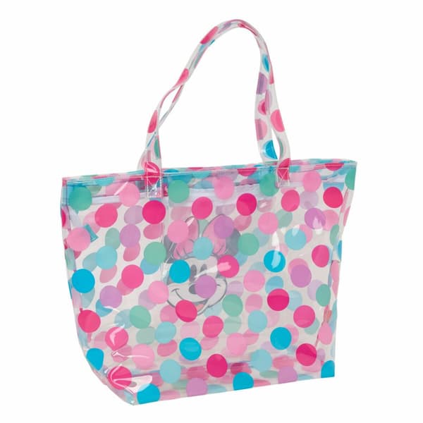 Indkøbspose Minnie Mouse Beach Multifarvet Gennemsigtig 54 x 35 x 17 cm