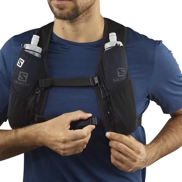 Löparryggsäck - SALOMON - AGILE 2 SET - 2 L - 2 SoftFlask-flaskor 500 ml - Svart