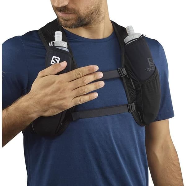 Löparryggsäck - SALOMON - AGILE 2 SET - 2 L - 2 SoftFlask-flaskor 500 ml - Svart