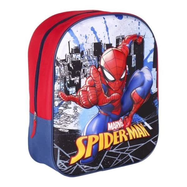 3D ryggsäck för barn - MARVEL - Spiderman - Vit - Syntet - Primär