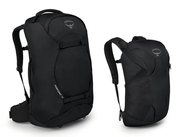 Ryggsäck - Osprey - Farpoint 70 - Svart - 70L - Ergonomisk och rymlig
