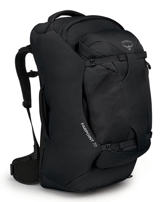 Ryggsäck - Osprey - Farpoint 70 - Svart - 70L - Ergonomisk och rymlig