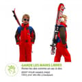 Miniatyrbild 2 av 4: Barnskidhållare - WANTALIS - Blå - SkiBack® - Universalfäste - Justerbara remmar