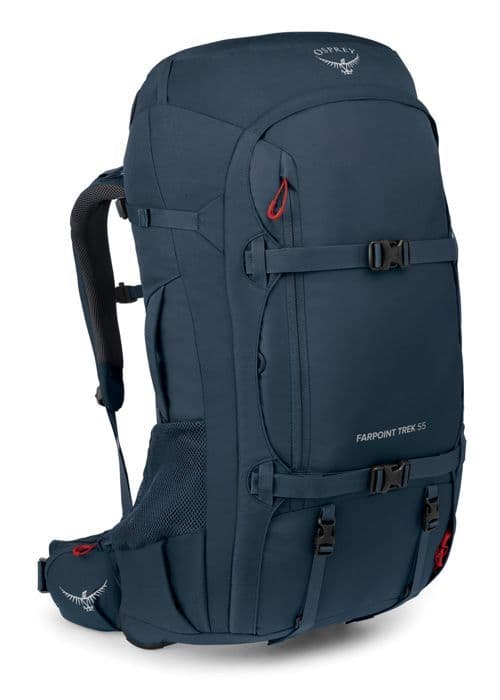 Ryggsäck - Osprey - Farpoint Trek 55 - Mörkblå - 55L - Ergonomisk och justerbar