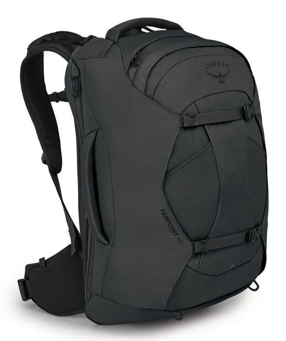 Ryggsäck - Osprey - Farpoint 40 - Mörkgrå - 40L - Ergonomisk och andas