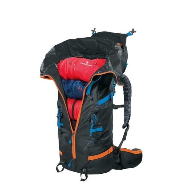 Ryggsäck - Ferrino - Triolet 32+5L - Svart/Blå/Orange - Diamond Dobby 300D - Bergsbestigning