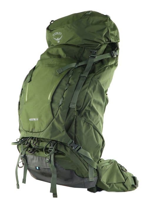 Ryggsäck - Fiskgjuse - Kestrel 58 S/M - Olivgrön - 56L - Ergonomisk och rymlig