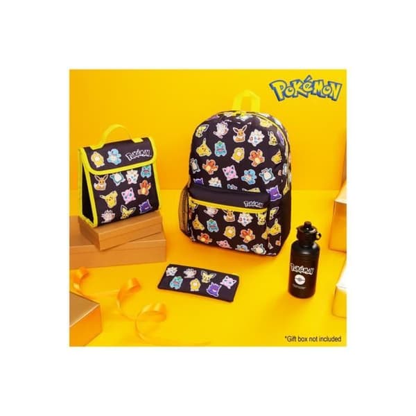 Ryggsäck - POKEMON - Set med 4 - Svart - Pojke - Skolmaterial