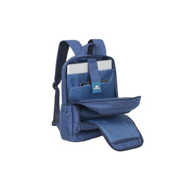 RIVACASE komfortryggsäck, 15,6" för laptop / notebook / Laptop i blå canvas