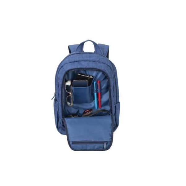 RIVACASE komfortryggsäck, 15,6" för laptop / notebook / Laptop i blå canvas