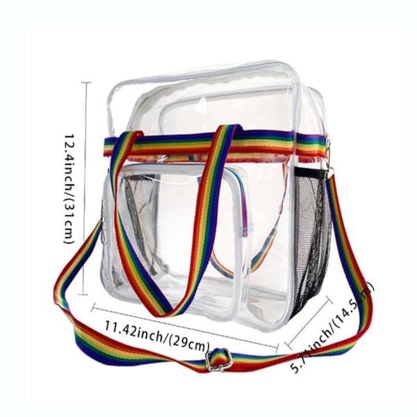 Transparent Handväska Vattentät axelväska Bib Zip Bag Transparent Handväska