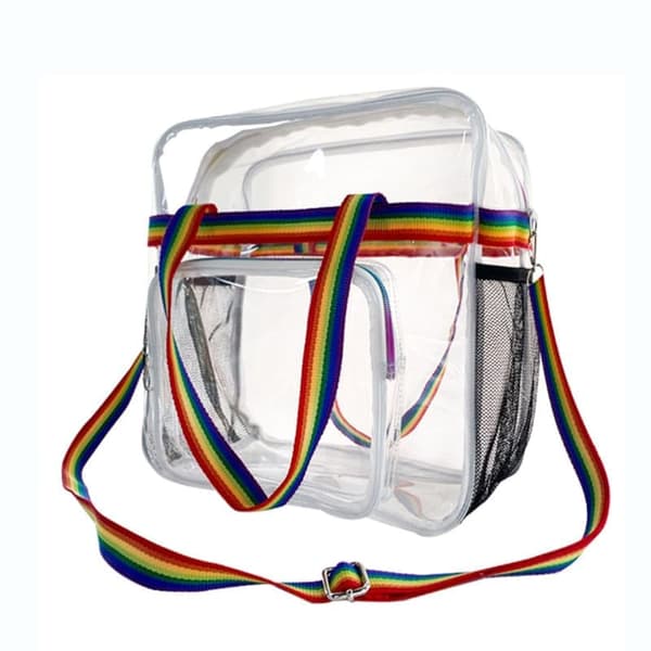 Transparent Handväska Vattentät axelväska Bib Zip Bag Transparent Handväska