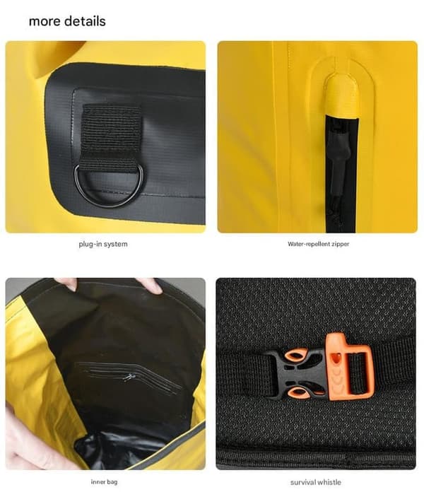 Ulkona vedenpitävä reppu vedenpitävä laukku PVC vedenpitävä laukku 35L