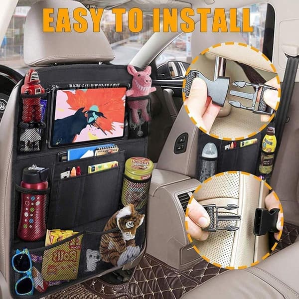 OBOSOE 2 Pak 61x41cm, Bilarrangører til bagsædet – Universal bil bagsæde mobil / tablet mange holdere