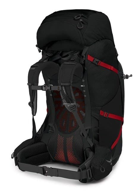 Osprey Aether Plus 100 -vaellusreppu, L/XL, musta