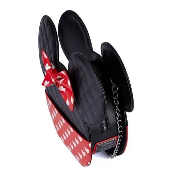 Axelväska - Disney - Mickey Minnie Valentine - Imiterat läder - 33x28 cm - Justerbara remmar
