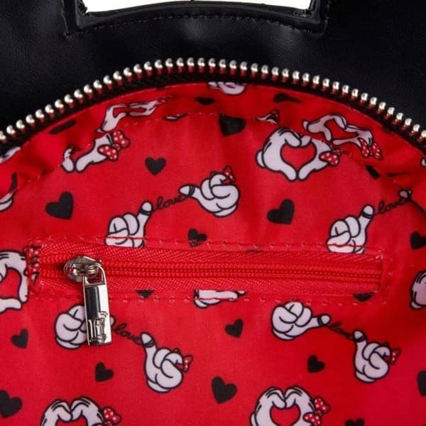 Axelväska - Disney - Mickey Minnie Valentine - Imiterat läder - 33x28 cm - Justerbara remmar