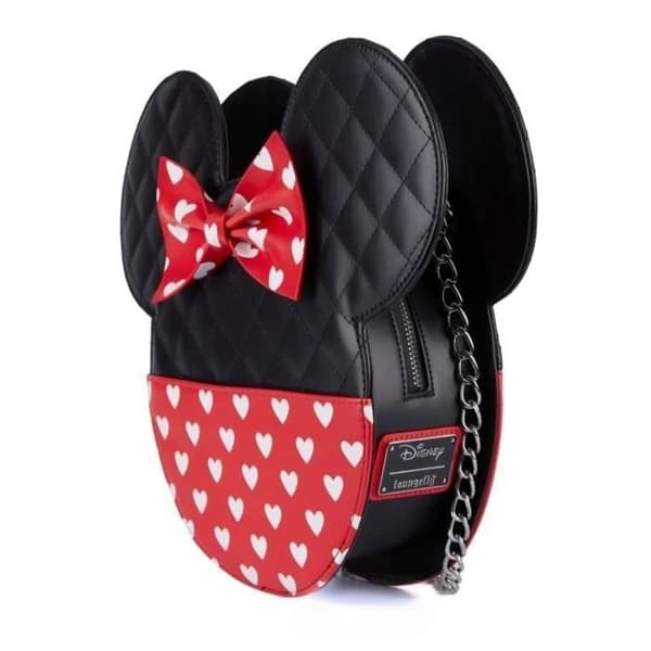 Axelväska - Disney - Mickey Minnie Valentine - Imiterat läder - 33x28 cm - Justerbara remmar