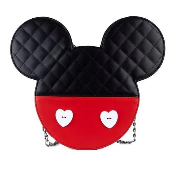 Axelväska - Disney - Mickey Minnie Valentine - Imiterat läder - 33x28 cm - Justerbara remmar