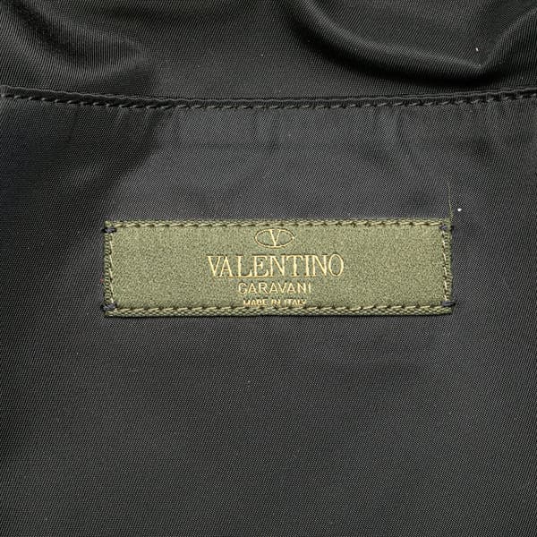 Pre-owned Valentino Printed Nylon Camouflage Backpack Blue