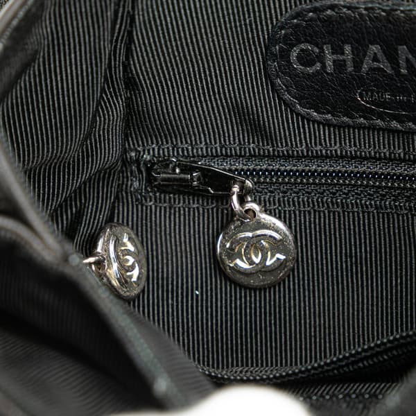 Pre-owned Chanel CC Lambskin Backpack Black