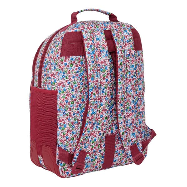 Skolryggsäck Nait Nait Flowers Bordeaux 32 x 42 x 15 cm