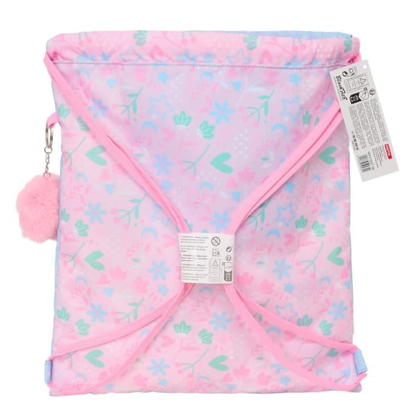 Skopåse med remmar BlackFit8 Smile Blå Rosa 35 x 40 x 1 cm