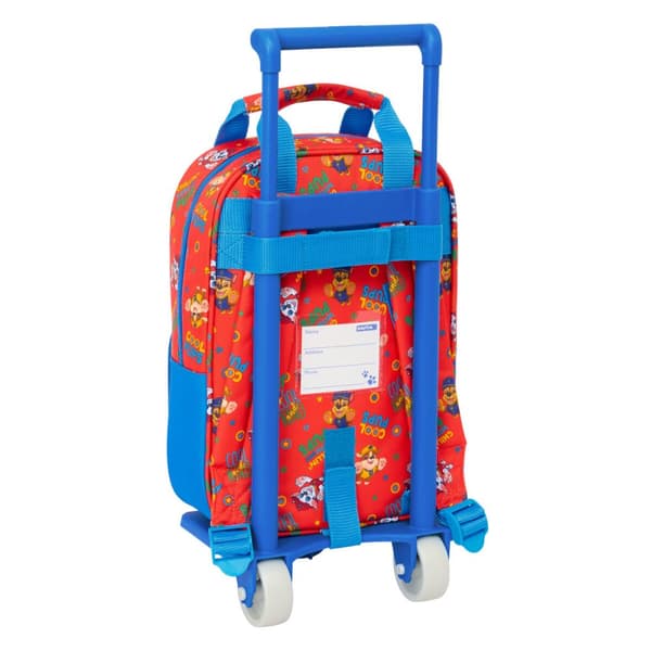 Skolväska med hjul The Paw Patrol Cool Blå Röd 20 x 28 x 8 cm