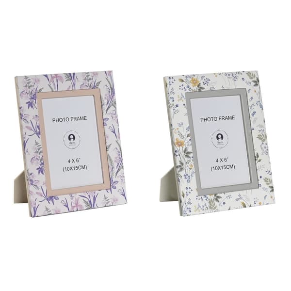 Damväska DKD Home Decor Vit Grå Lila Ljusrosa 16,5 x 2 x 21,5 cm (2 antal)