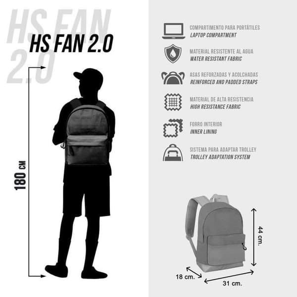 Ryggsäck - HS - Naruto Vapen - Svart - Ripstop - Unisex